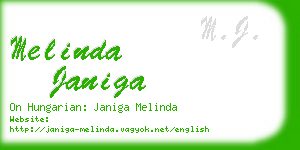 melinda janiga business card